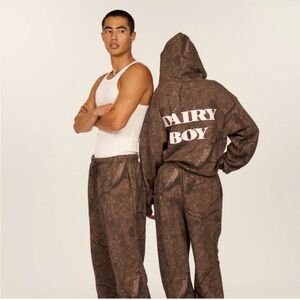 Dairy Boy River Camo Hoodie Pink